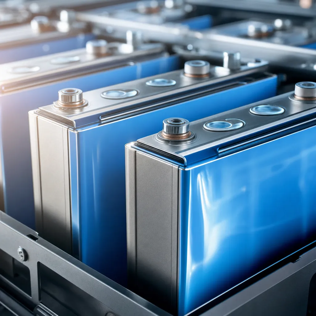 Macro of LiFePO₄ prismatic battery cells
